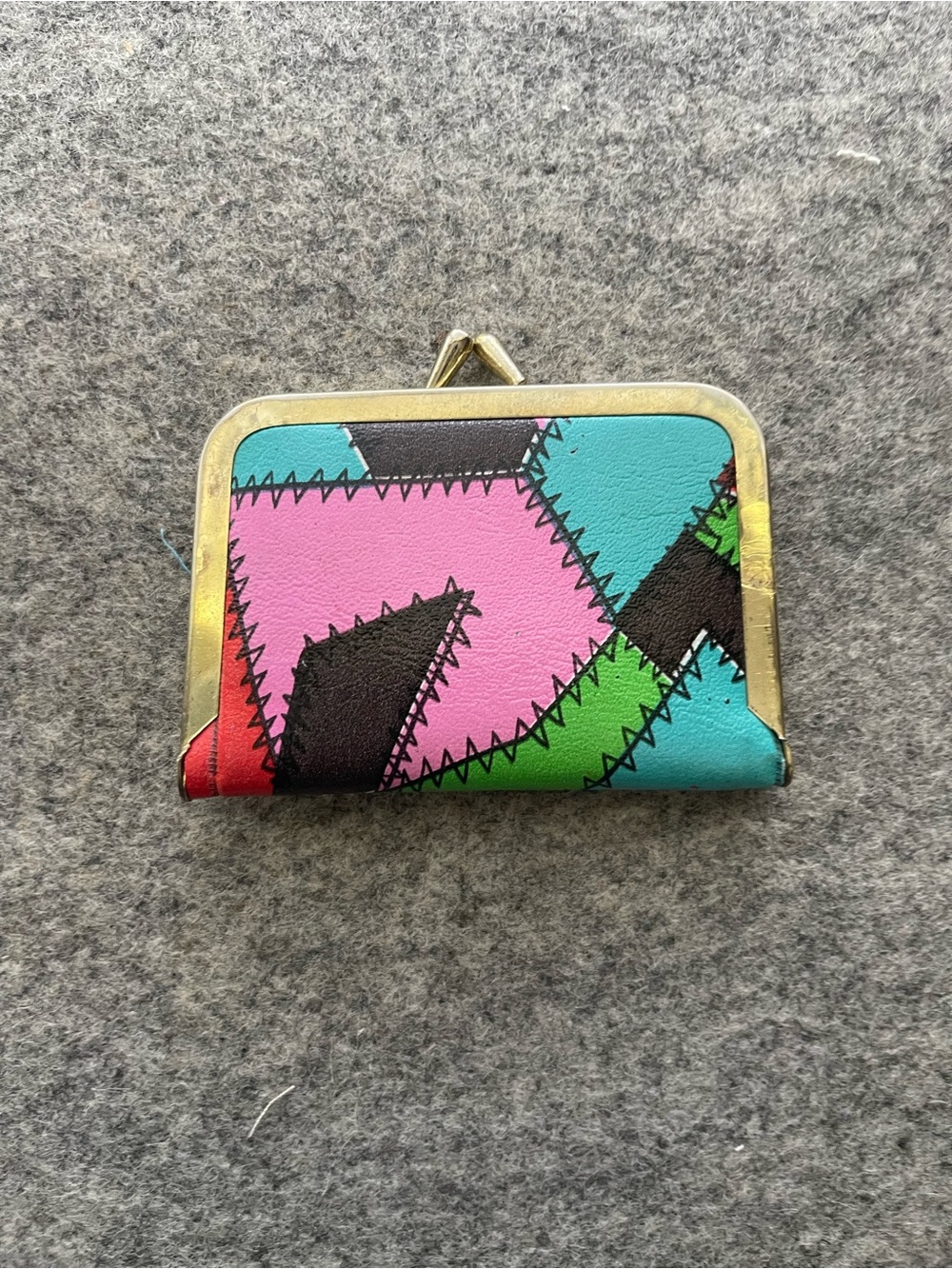 Vintage Mini Travel Sewing Kit Purse Folds Away Pocket Size 2.5"x3.5" EUC